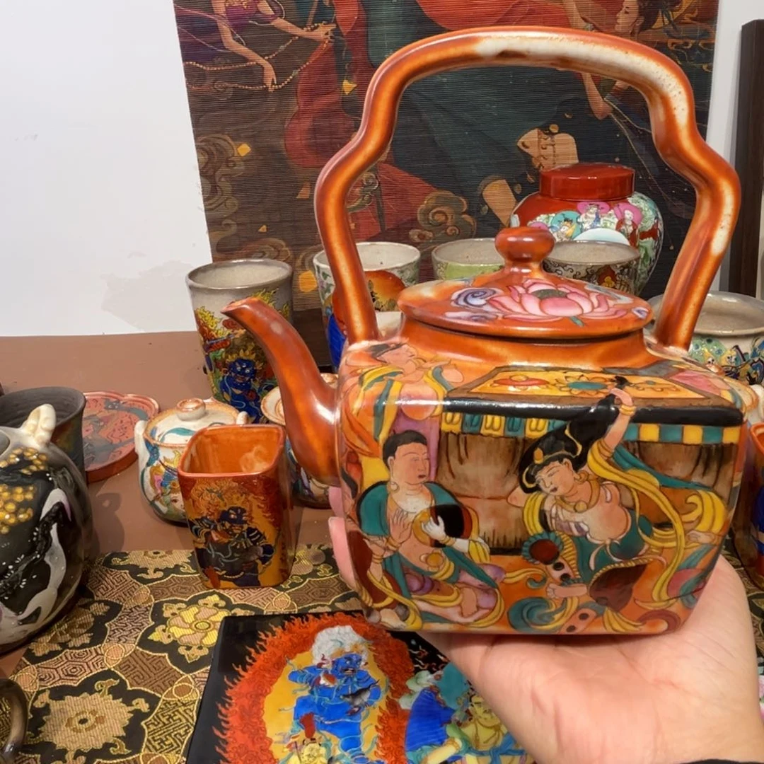 ❤️****手工手绘敦煌茶壶