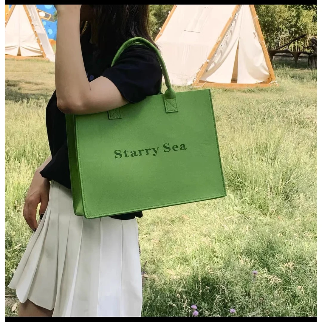 时尚毛毡包大容量手提买菜包收纳包不挑款