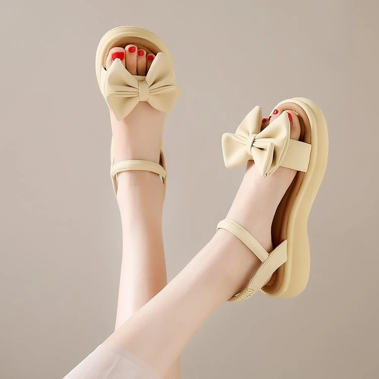 镂空罗马鞋绑带爆款凉鞋小个子增高厚底穿2025年新款风粗跟沙滩鞋