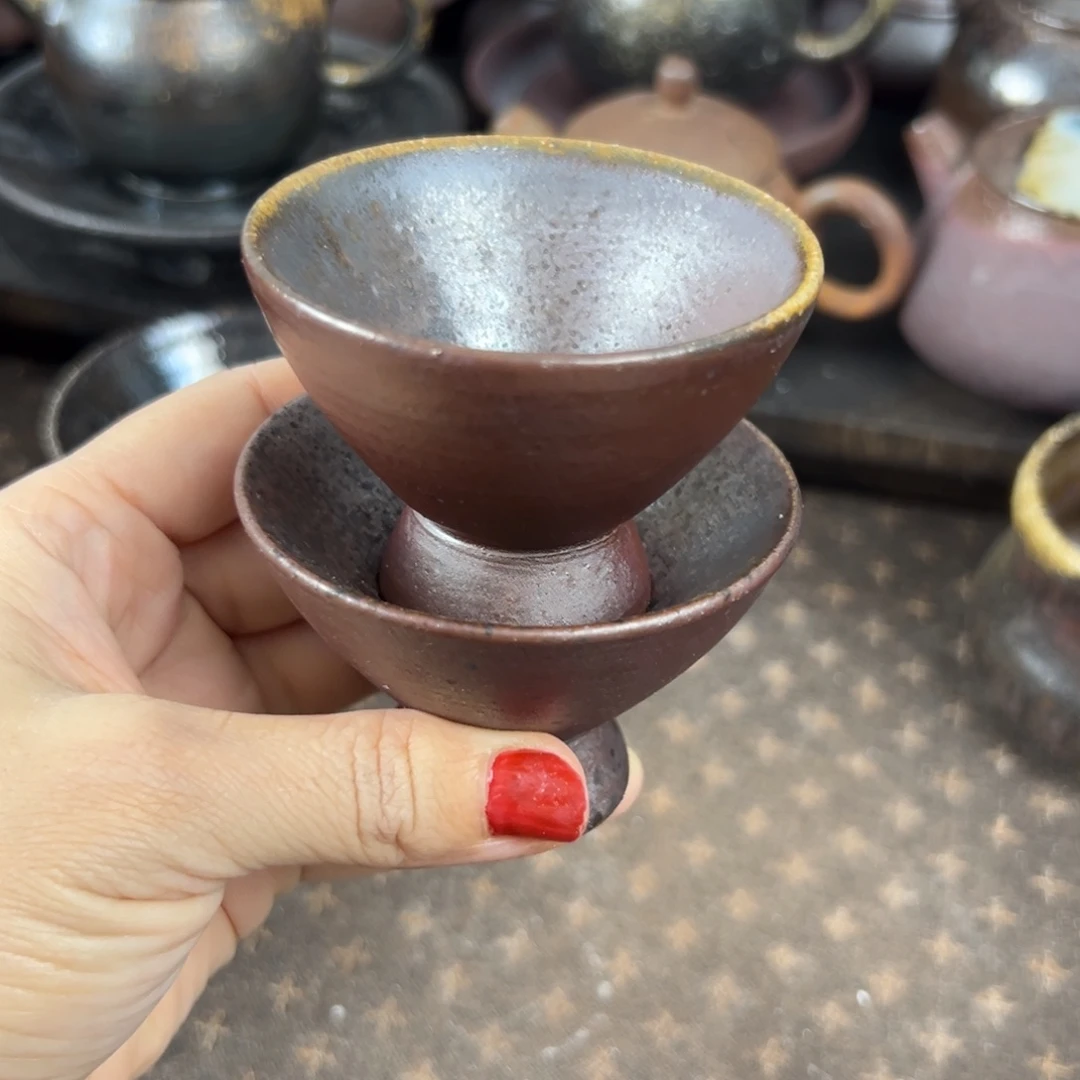 柴烧柴烧茶器主人杯