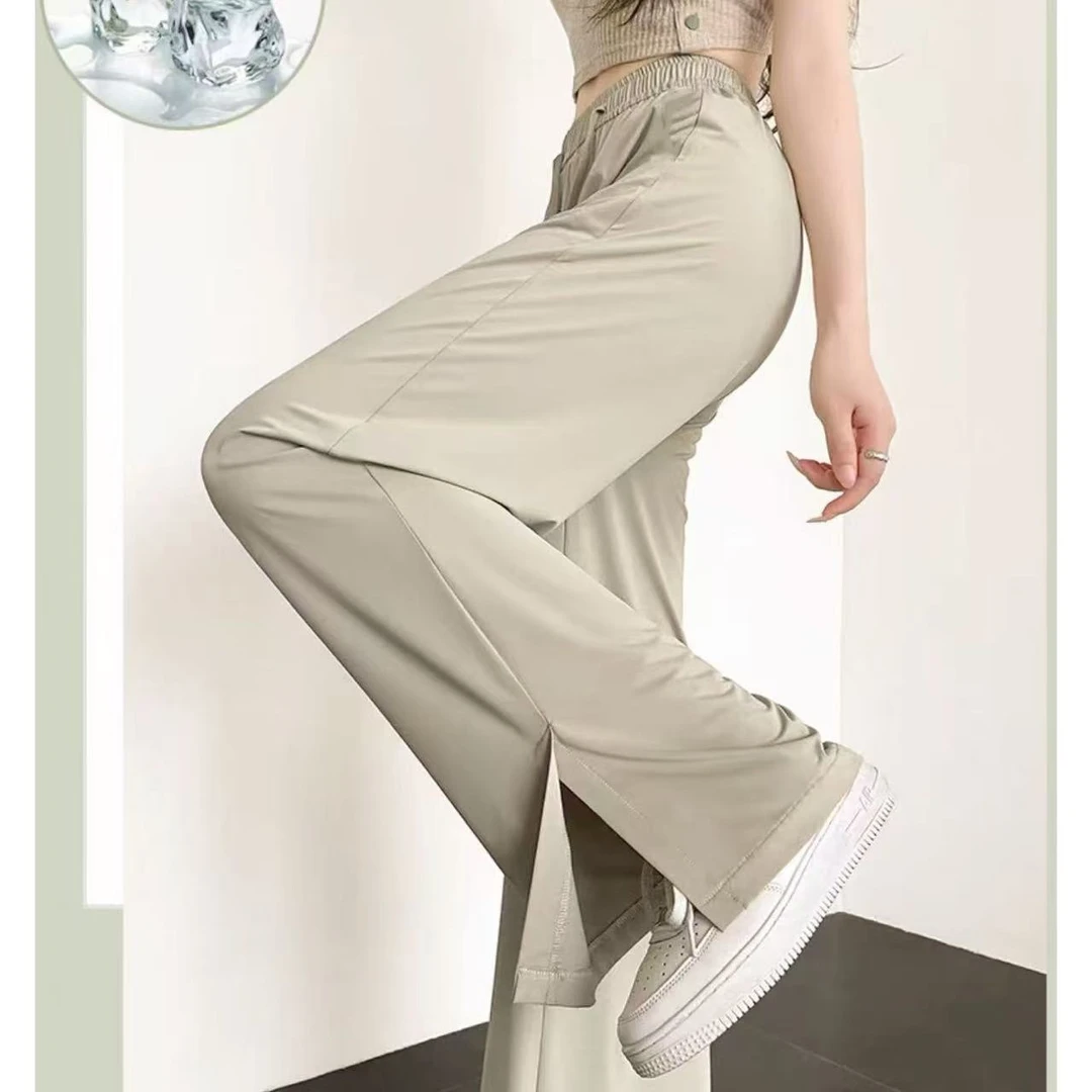 8429-（高版本）（卡其）UPF防晒直筒裤