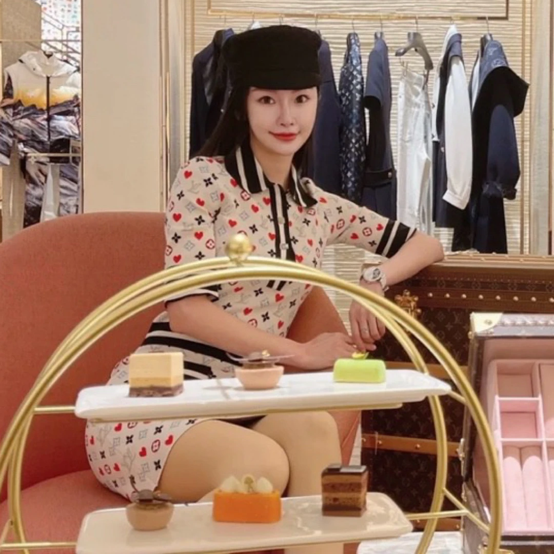 未使用 LouisVuitton/路易威登 W109235/满印针织连衣裙/XS码