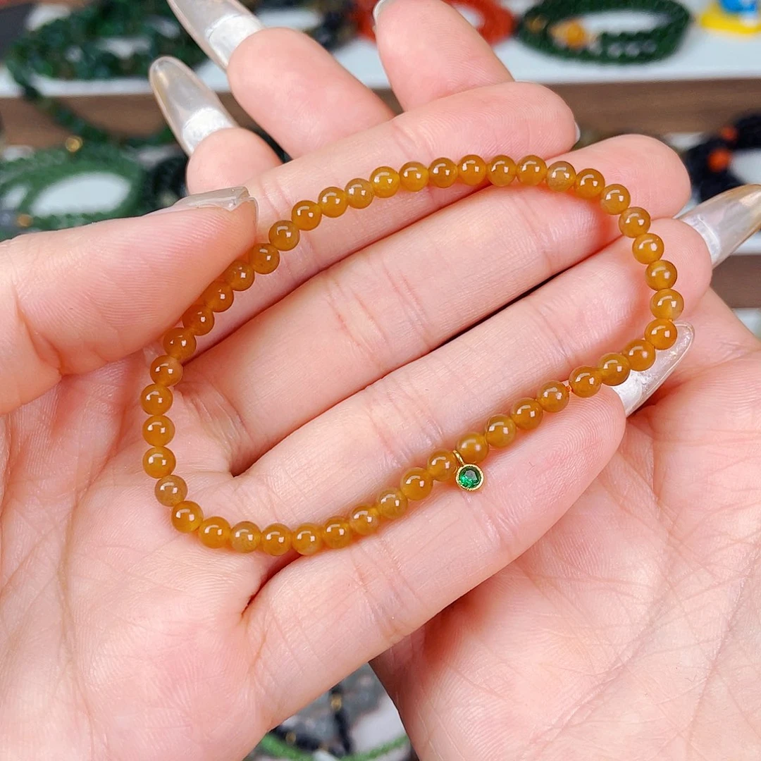 和田玉4mm新疆全糖单圈未镶嵌