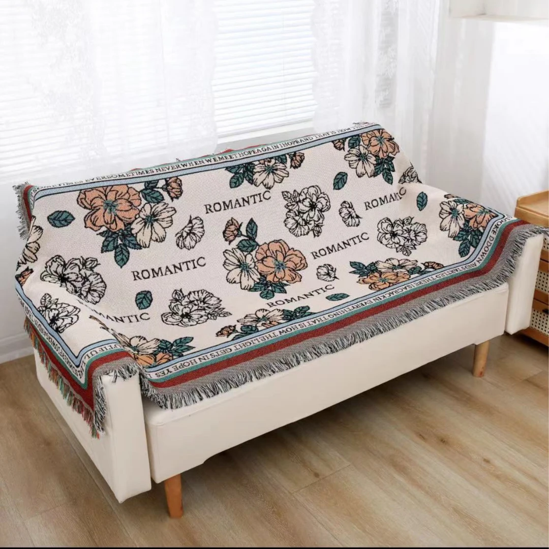 莫奈花园（90*90)CM高端沙发巾多层加厚沙发垫