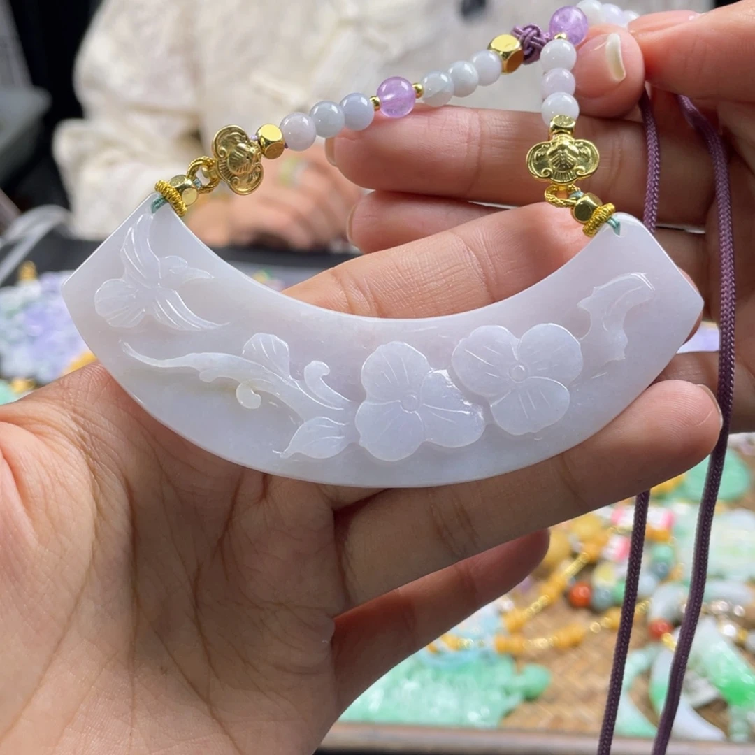翡翠未镶嵌颈饰代编织