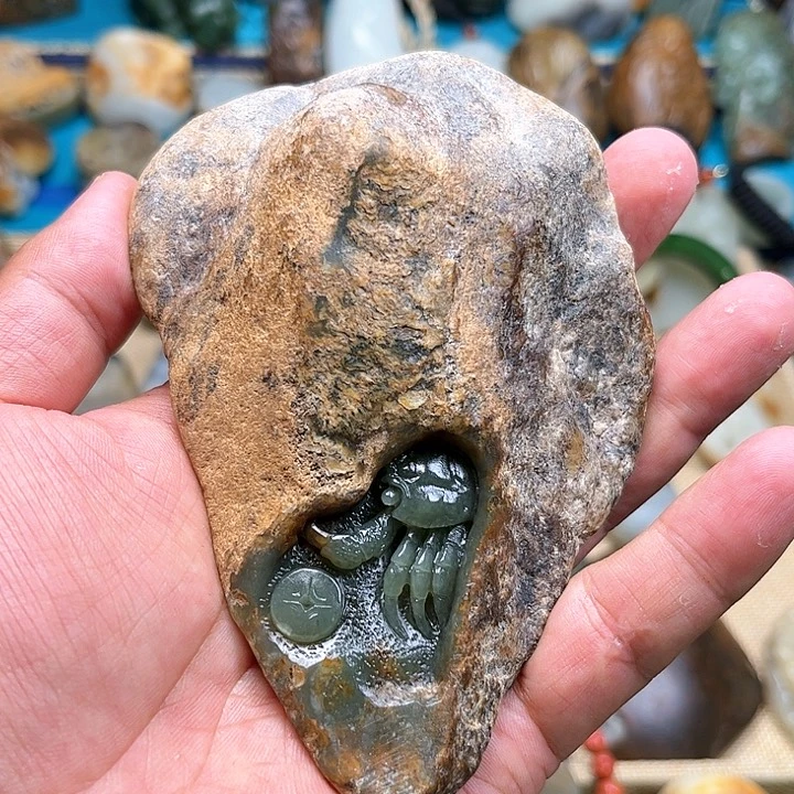 和田玉未镶嵌摆件泓**瑟