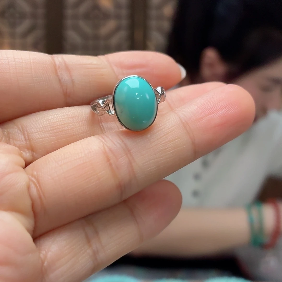 银S925镶嵌绿松石珠宝奇石