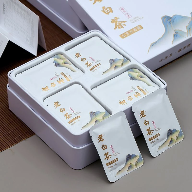 福鼎白茶2016老白茶枣香寿眉小方片饼干茶陈皮贡眉茶叶礼盒240克