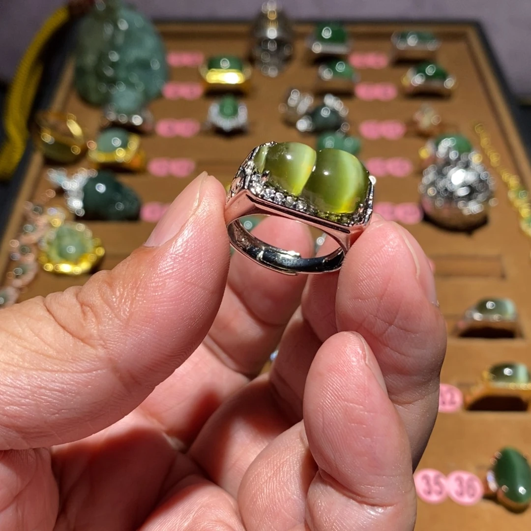 和田玉（碧玉）未镶嵌戒指