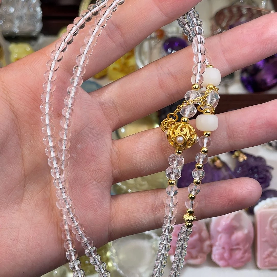 水晶颈饰未镶嵌天然水晶吊坠675