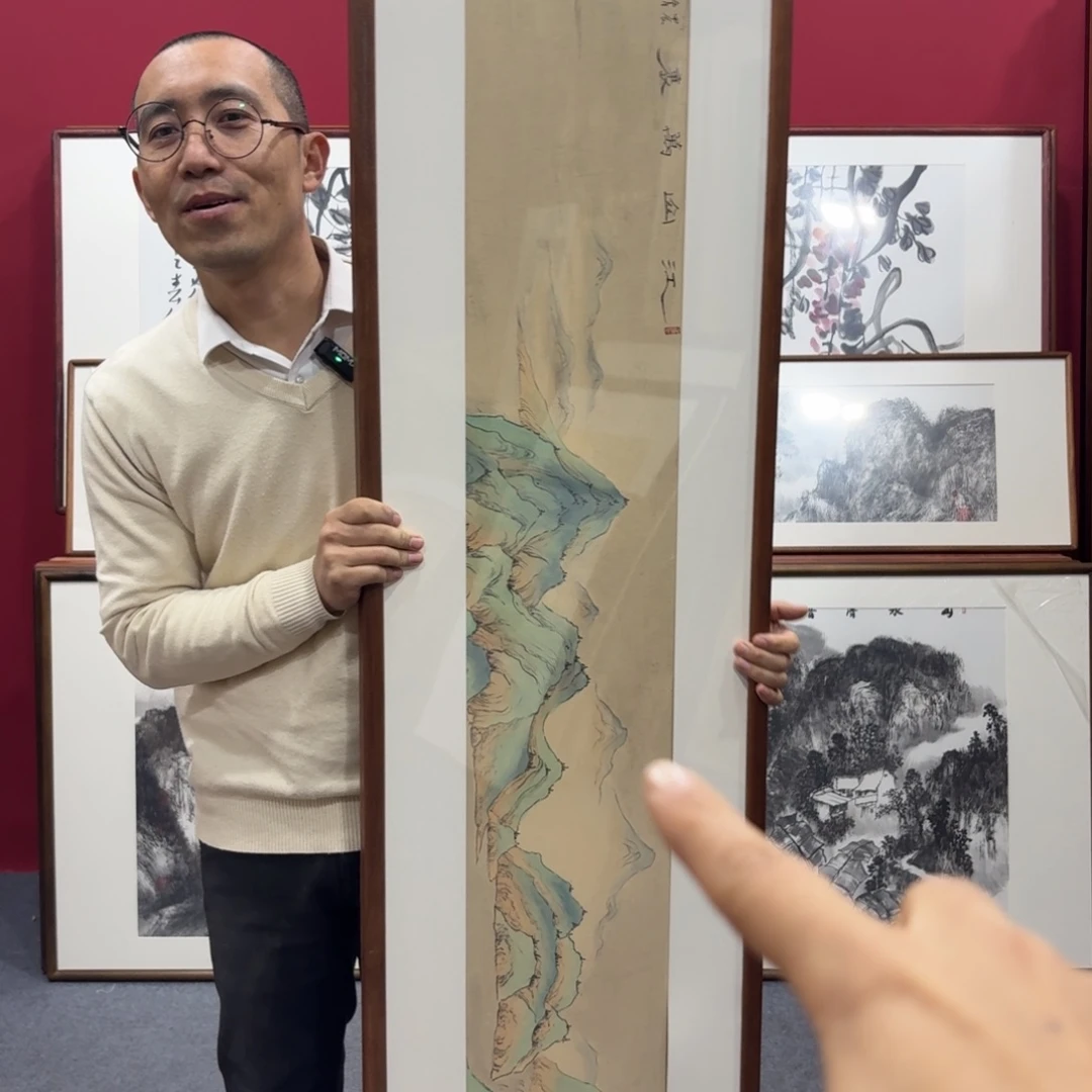 国画丶*手绘作品带框210成40