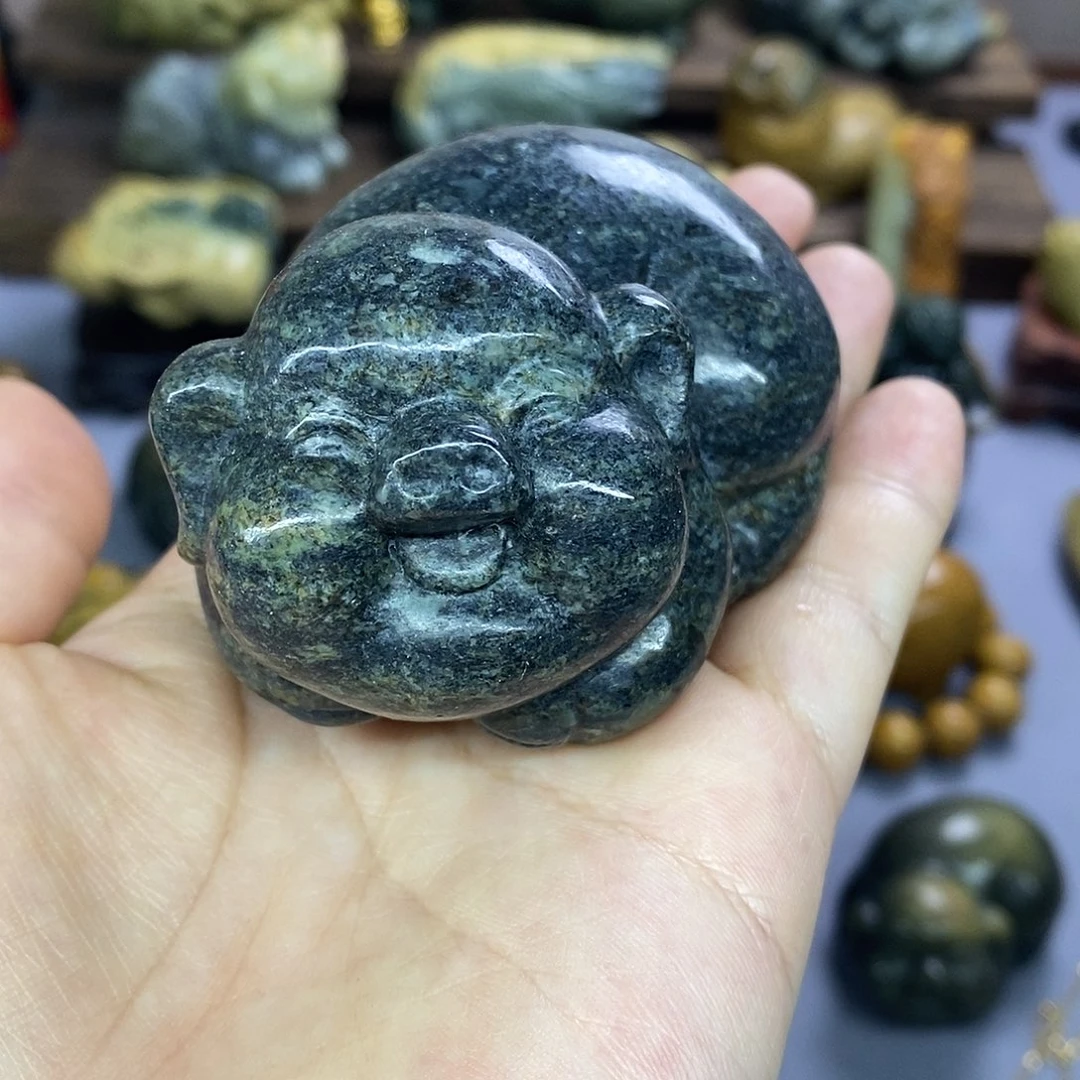 岫岩河磨玉（透闪石质玉）未镶嵌把件