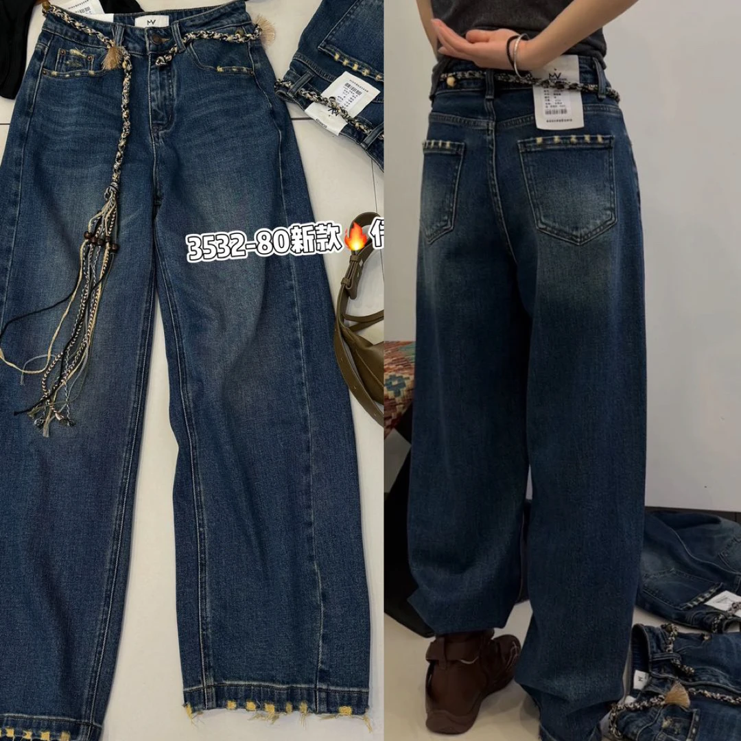 莎姐家显瘦弹力阔腿裤3532