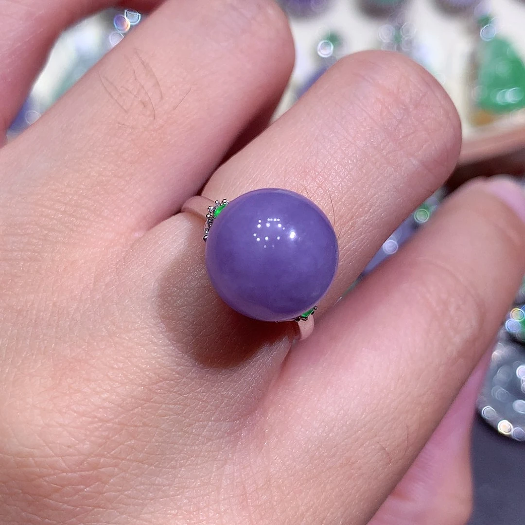 吊坠(不含链)18K金镶嵌翡翠