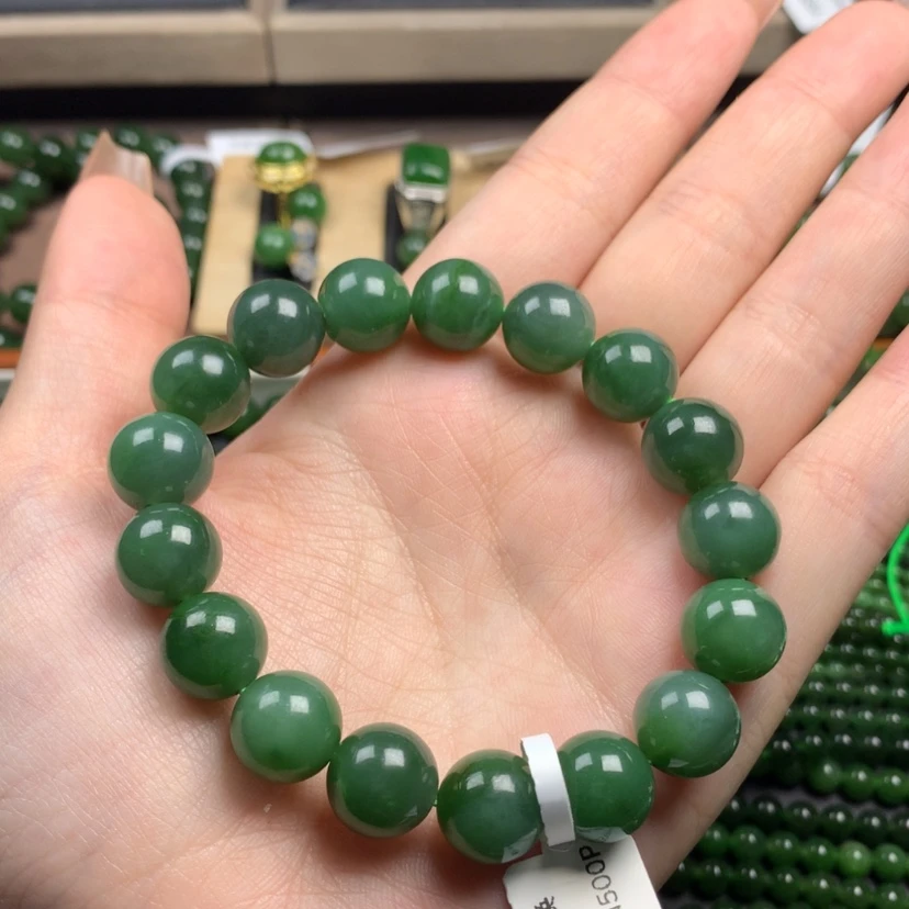 【闪购商品】和田玉（碧玉）手串未镶嵌新人福利12m