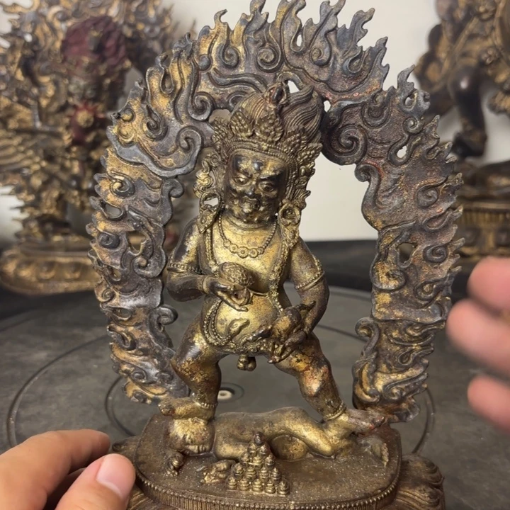 黑财神藏佛藏传摆件