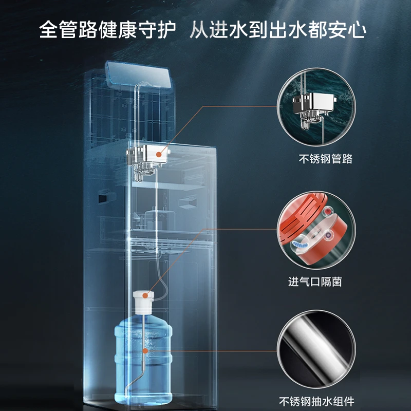 美的茶吧机全自动智能语音家用立式饮水机下置水桶温热高端小家电