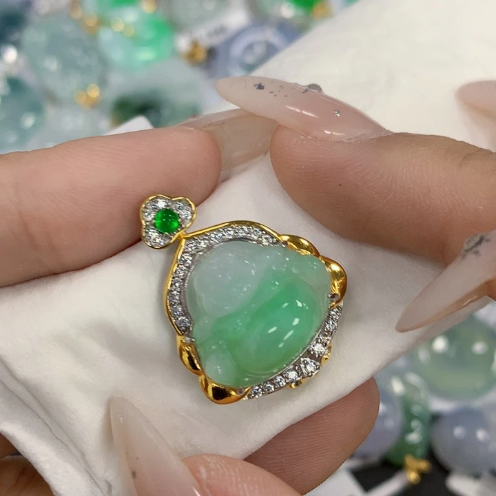 翡翠银S925镶嵌颈饰