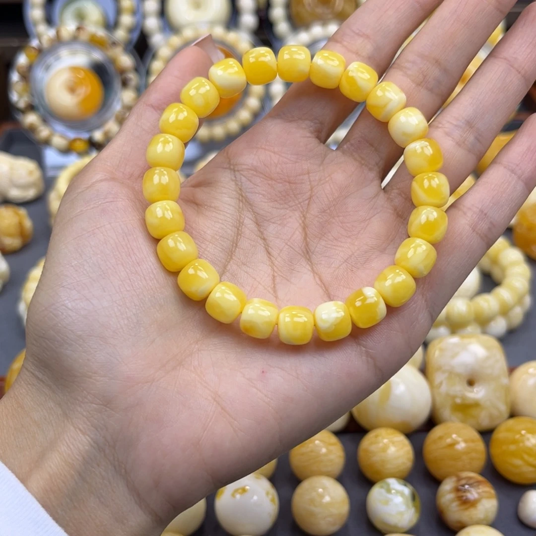 琥珀未镶嵌手串9+