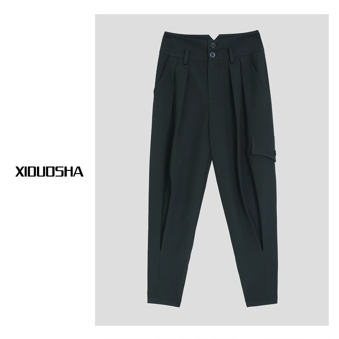 XIDUOSHA/喜朵莎春季新品原创设计款显瘦酷帅风哈伦裤XDS1068