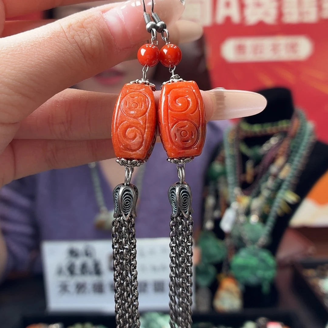 翡翠未镶嵌耳饰耳饰