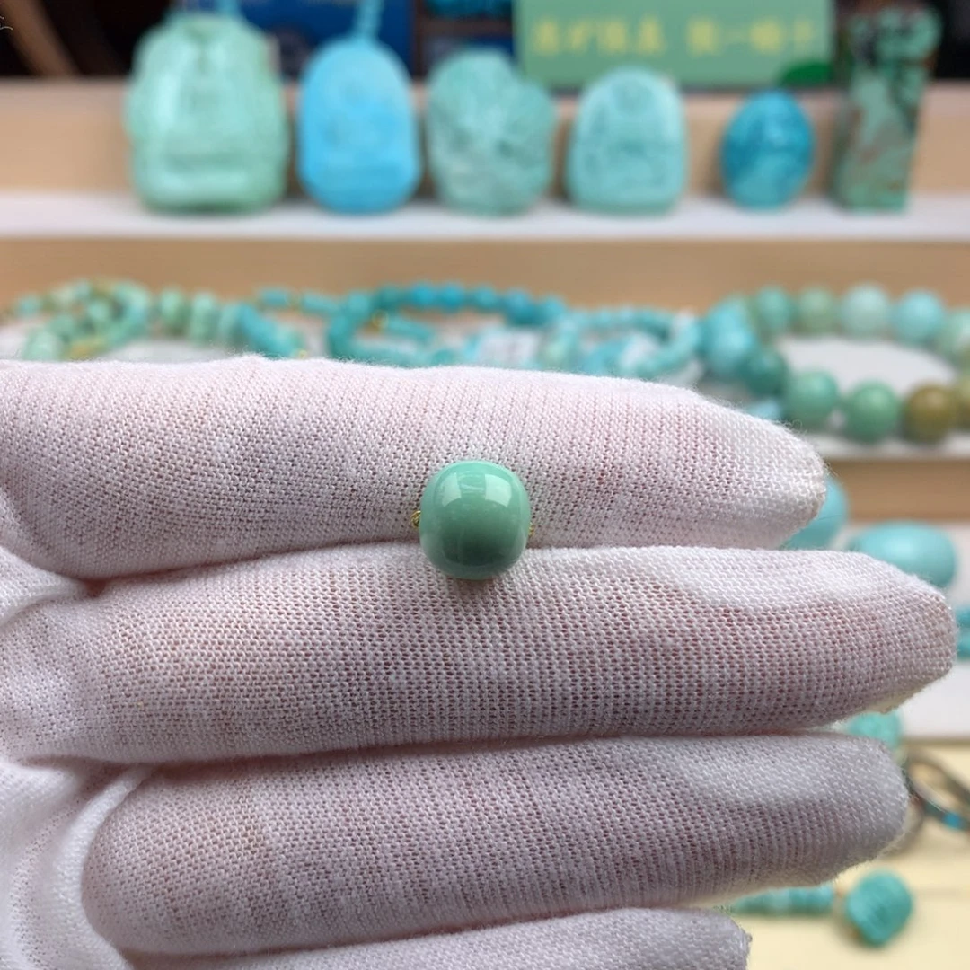 未镶嵌绿松石珠宝奇石9.8mm