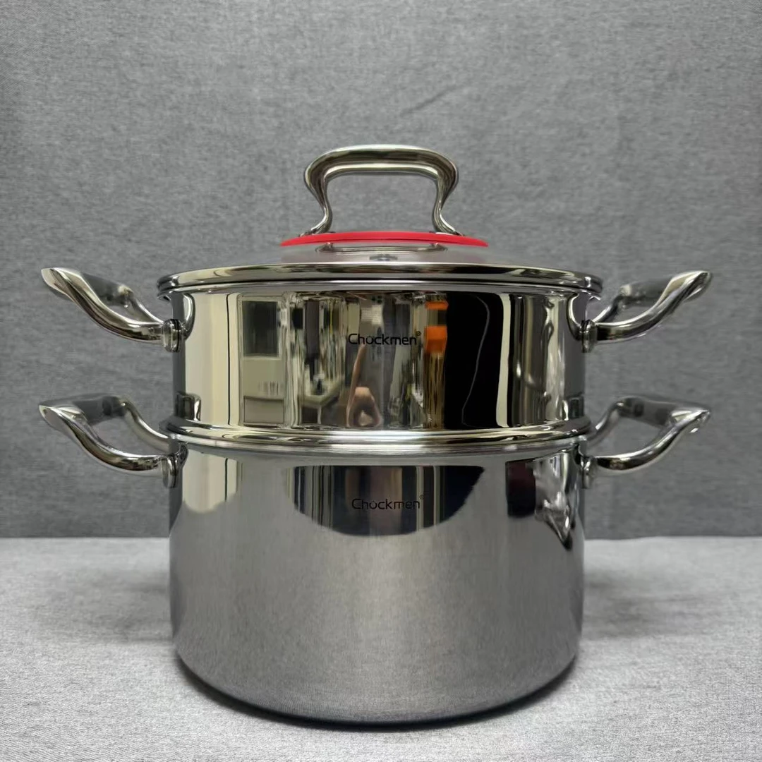 3-028 Chockmen致甄系列双耳蒸锅 口径22CM 整锅重约2.96KG