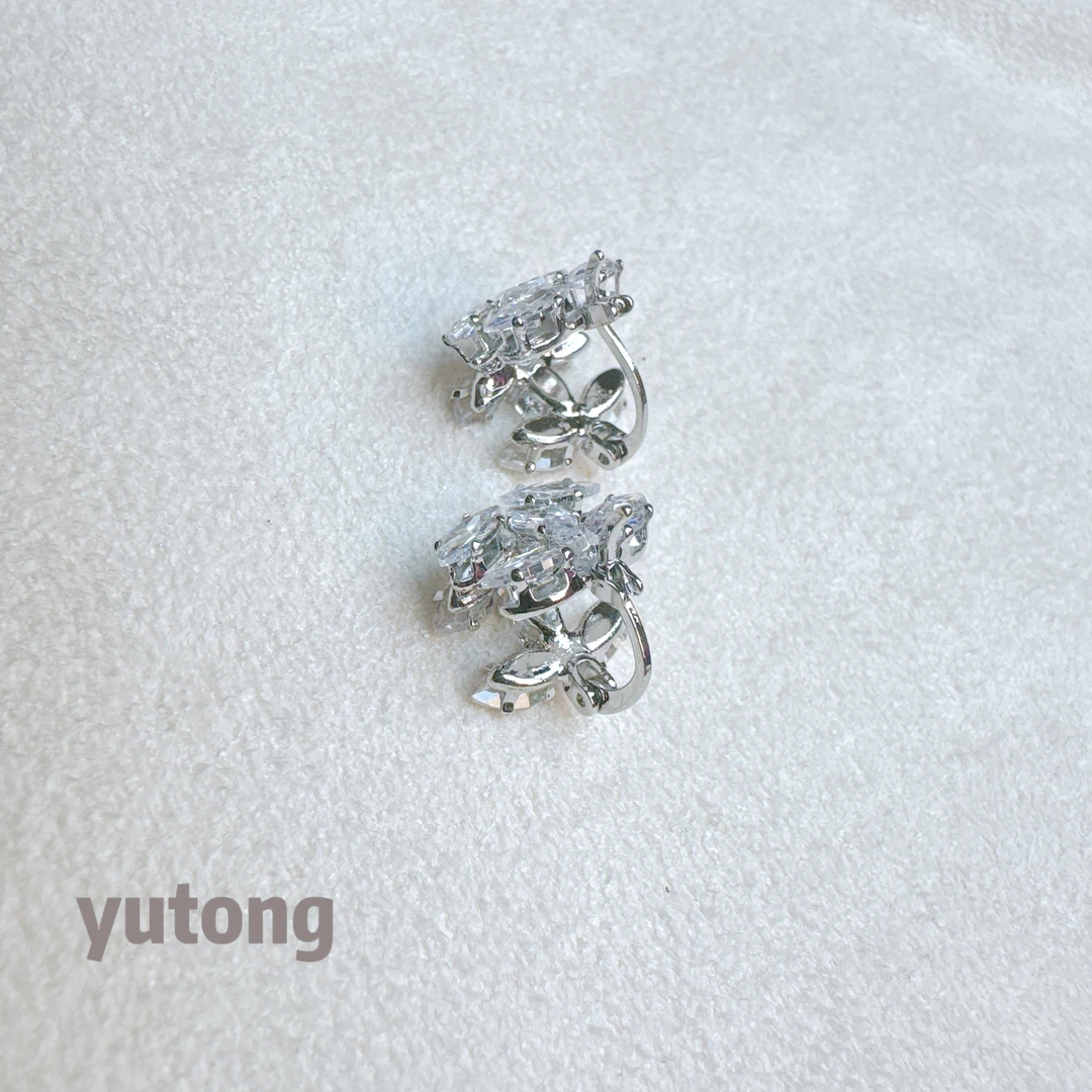 铜合金锆石耳饰 【雨桐轻奢饰品】耳环YT01001