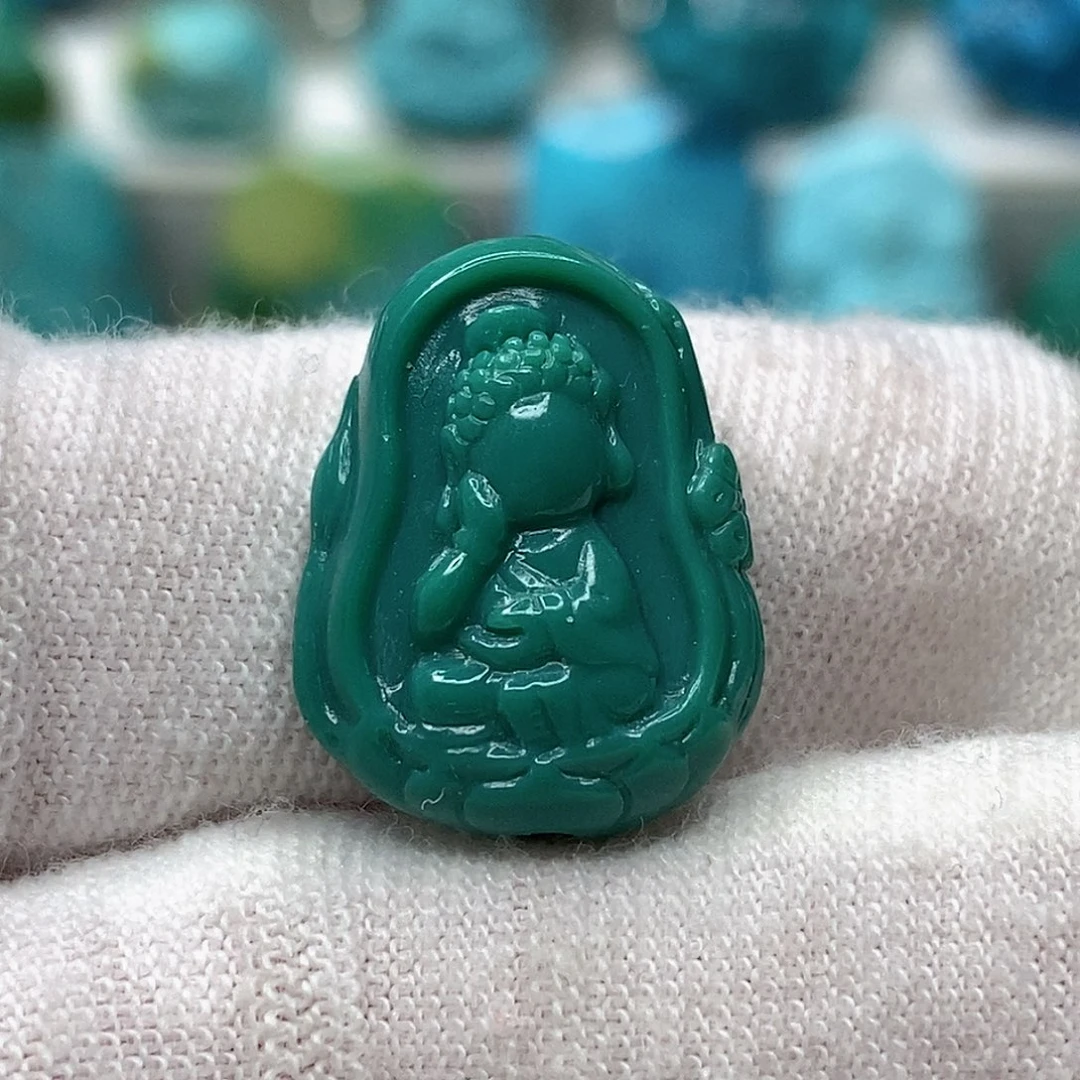 @***院绿松石未镶嵌天然原矿 地大质检