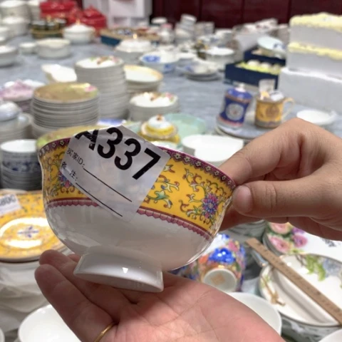 瓷337米饭碗10个。。。。。珐琅彩