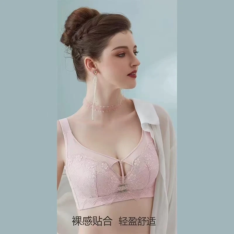 大罩杯无磁无钢圈全包式大胸显小内衣