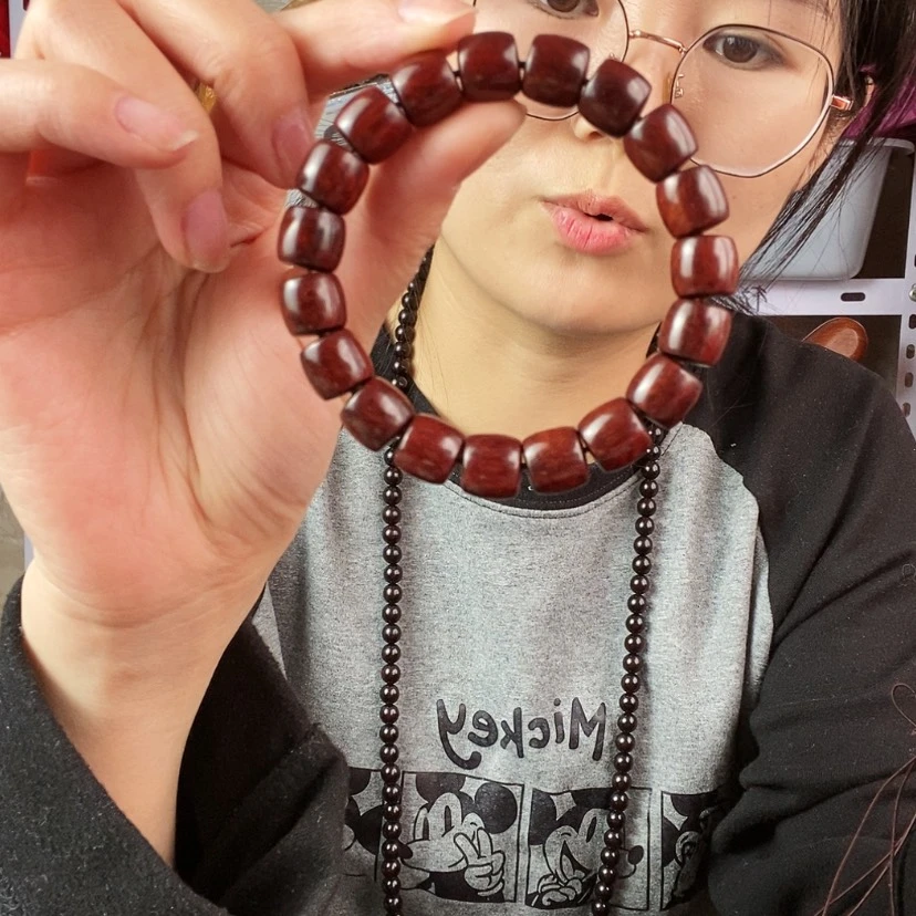 【闪购商品】东非黑黄檀（紫光檀）小叶1.1直切龙纹