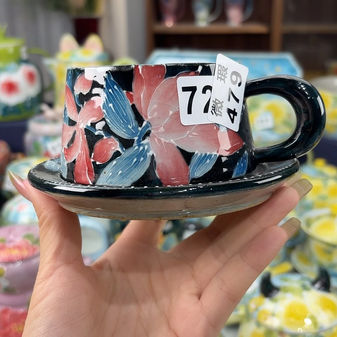 景德镇手绘高温釉下彩陶瓷茶具