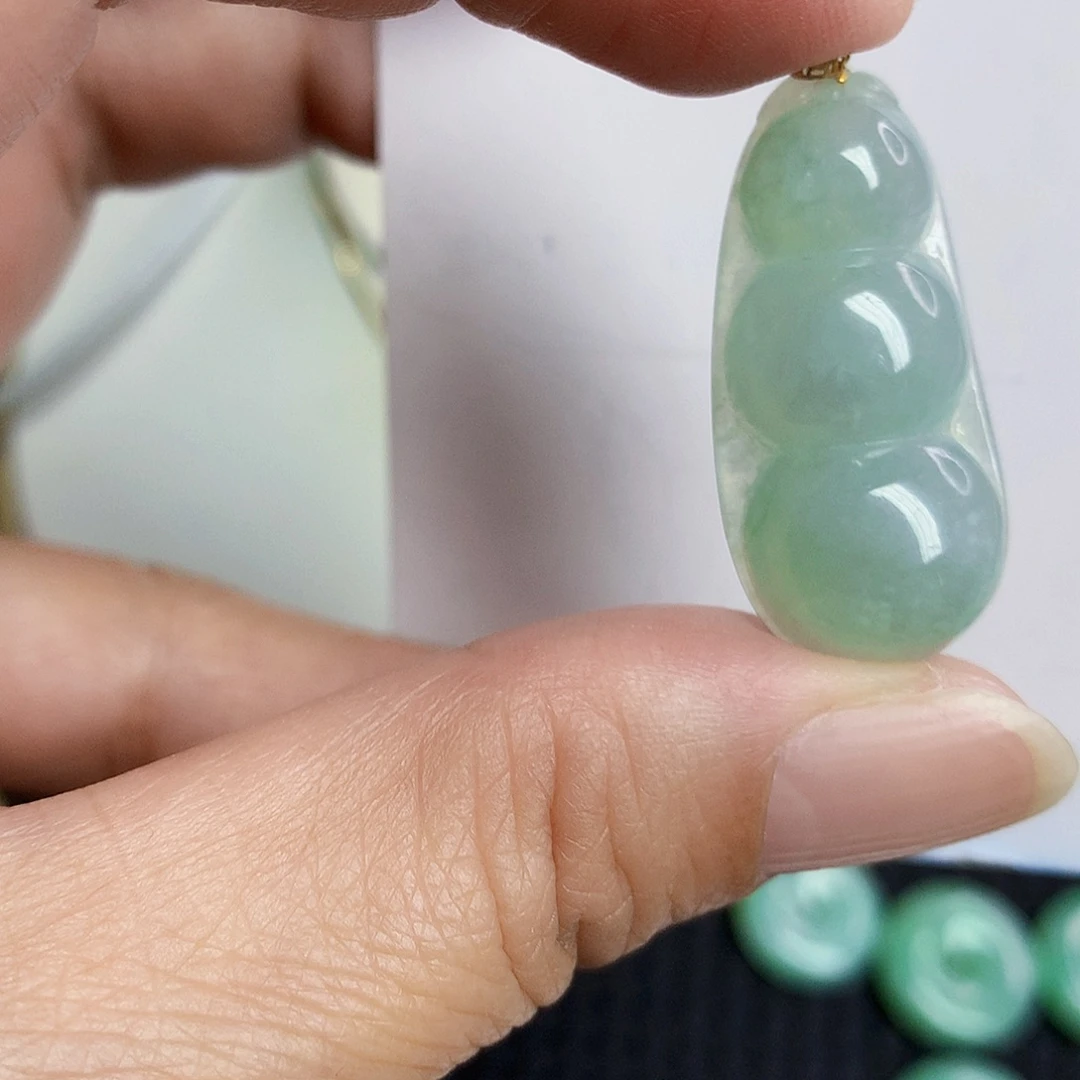 翡翠18K金镶嵌颈饰478885