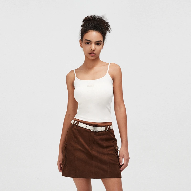 BONELESS针织弹力吊带背心夏季新款辣妹修身显瘦针织内搭上衣女