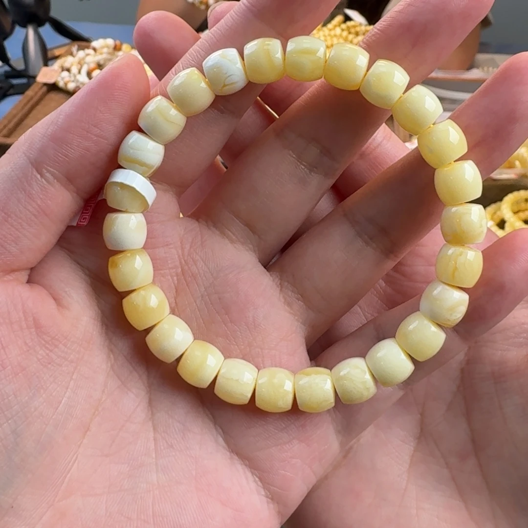 琥珀未镶嵌裸石手串