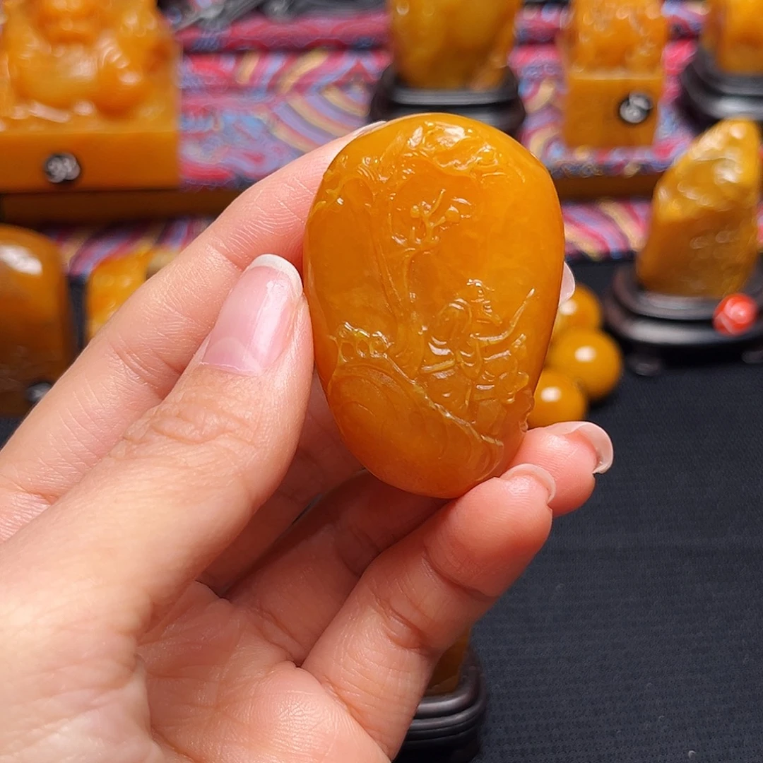 仙***君田黄石石雕石雕石雕