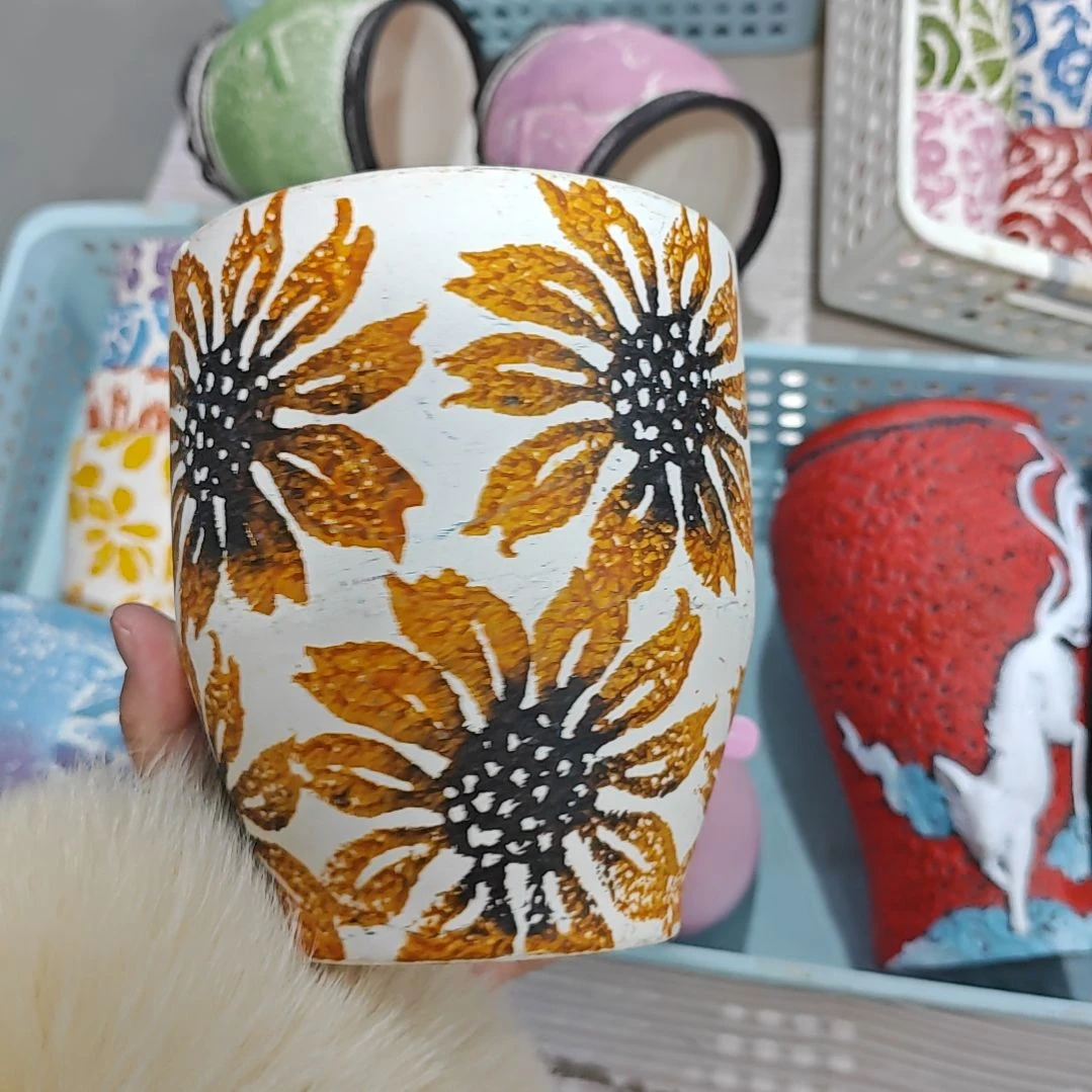 陶吸水透气的白陶花盆凑满12发货