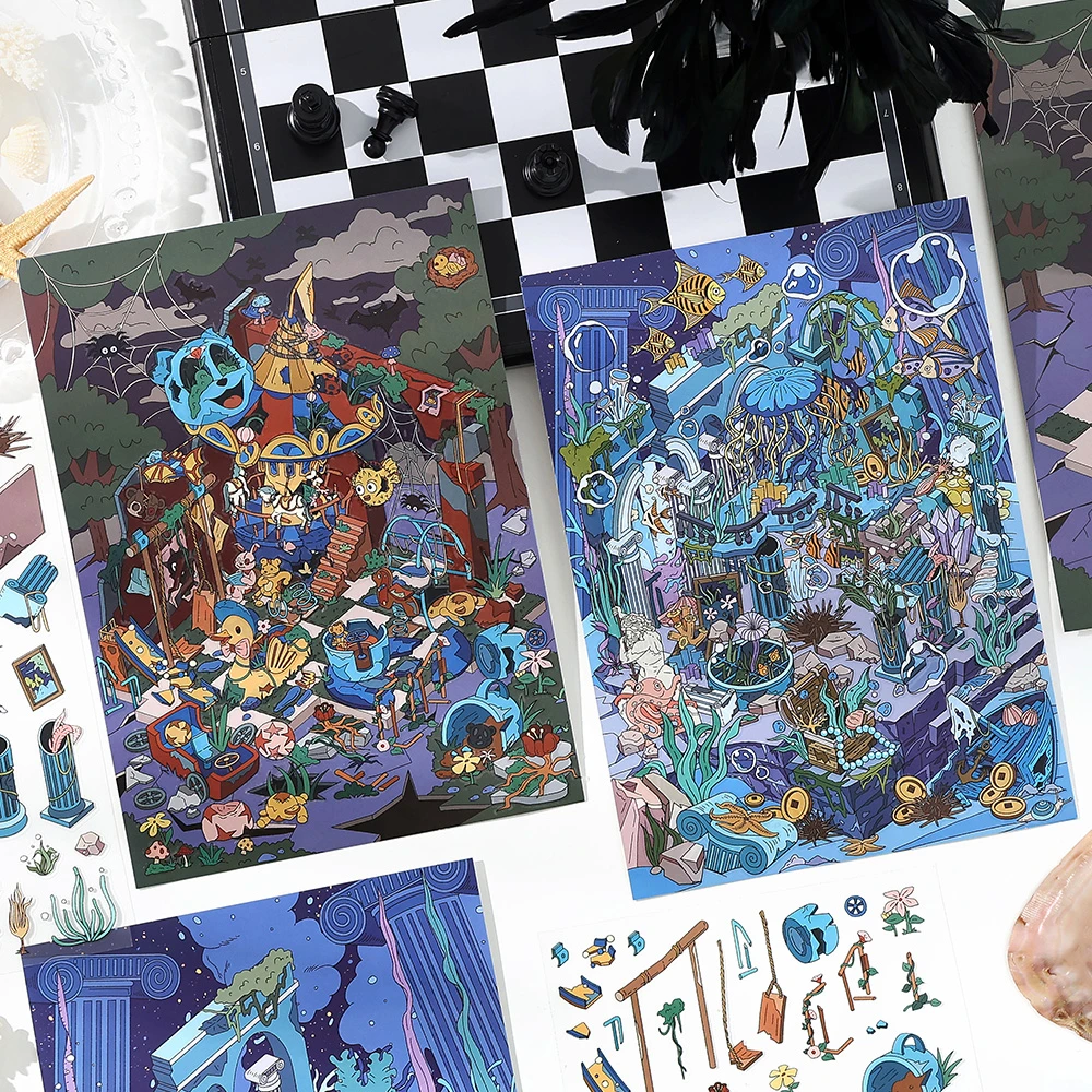 infeelme造景贴纸今日营业中第十三弹diy解压沉浸微缩场景拼贴画