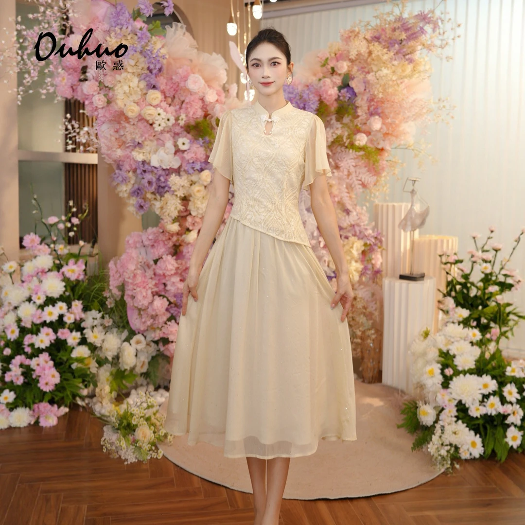 【米米定制】2025年夏季新款高贵气质优雅显瘦连衣裙OHDRI05155