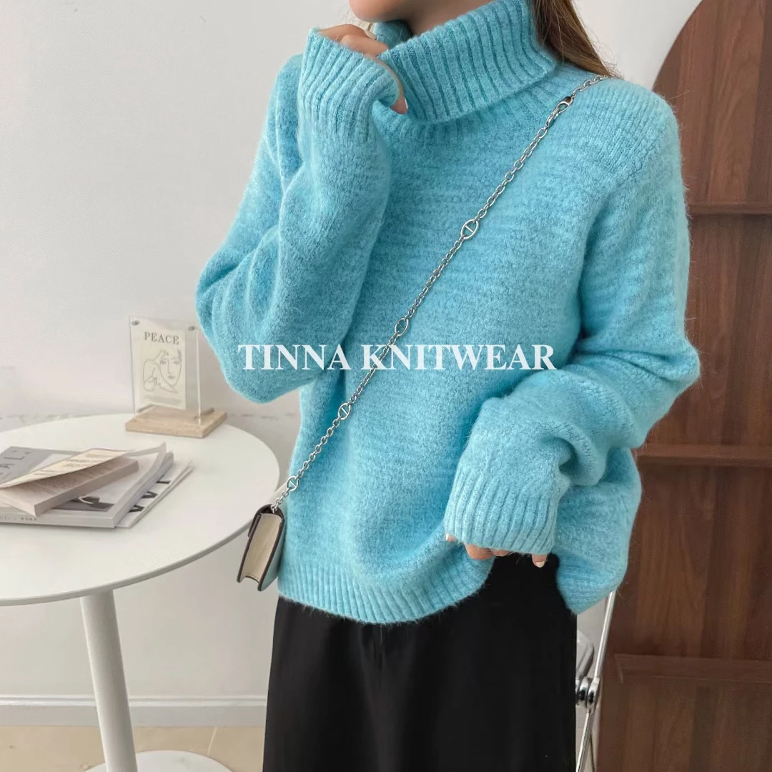 毛衣半高领套头加厚冬季