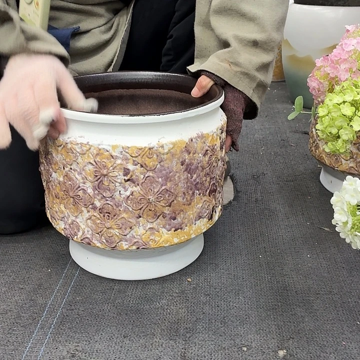 25×25 -粗陶花盆有孔-买买买