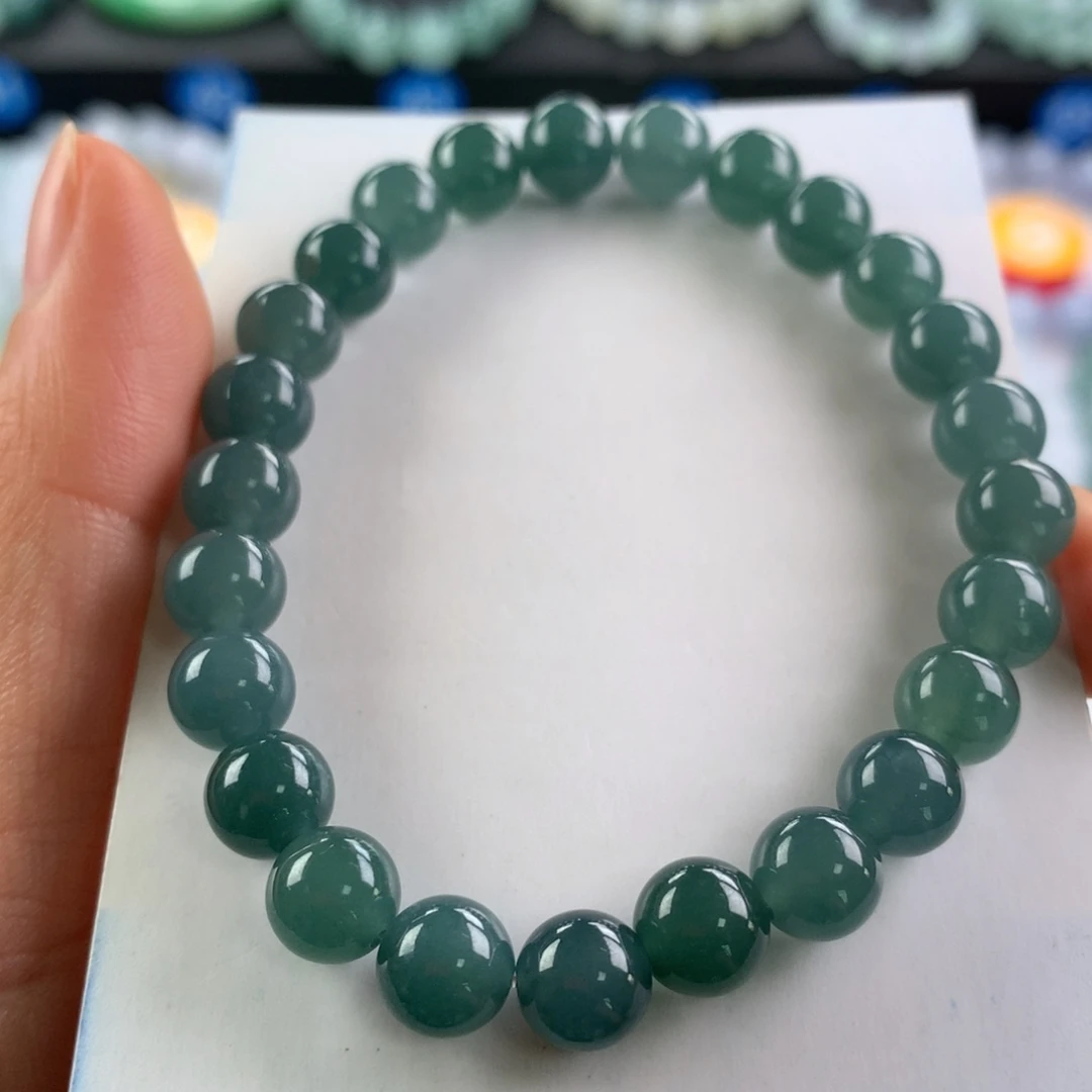 翡翠未镶嵌手链卡7.8