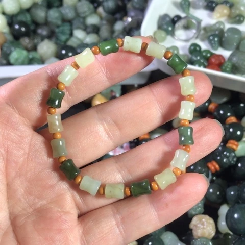 手链未镶嵌和田玉（糖玉）