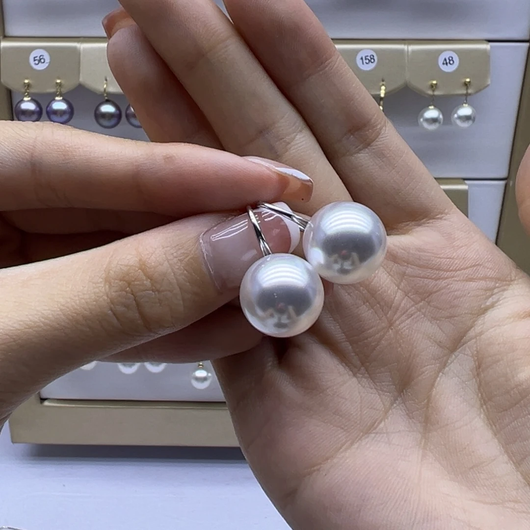 耳饰淡水珍珠银S925镶嵌