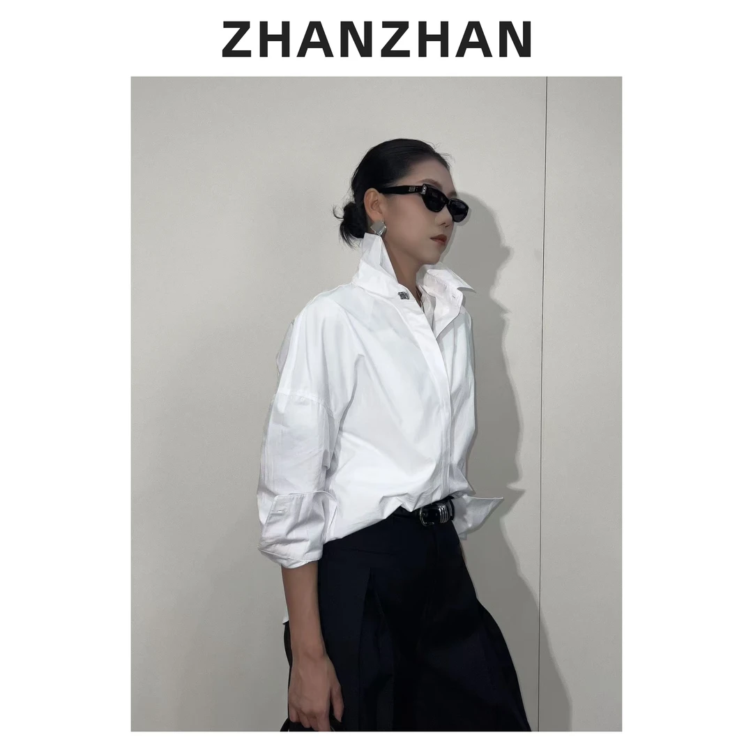 ZHANZAHN【天空之痕】休闲通勤白衬衫ZZSC35503