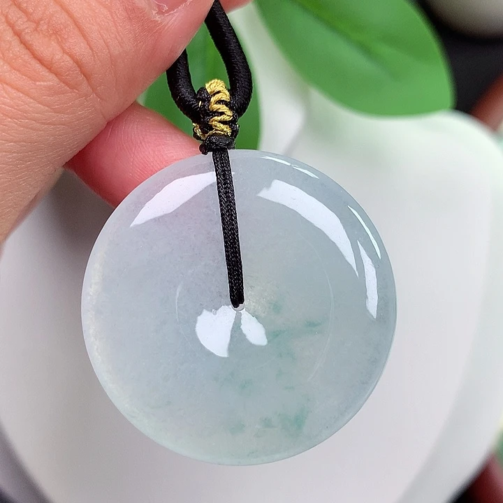 颈饰未镶嵌翡翠平安扣 36.1x5.7mm