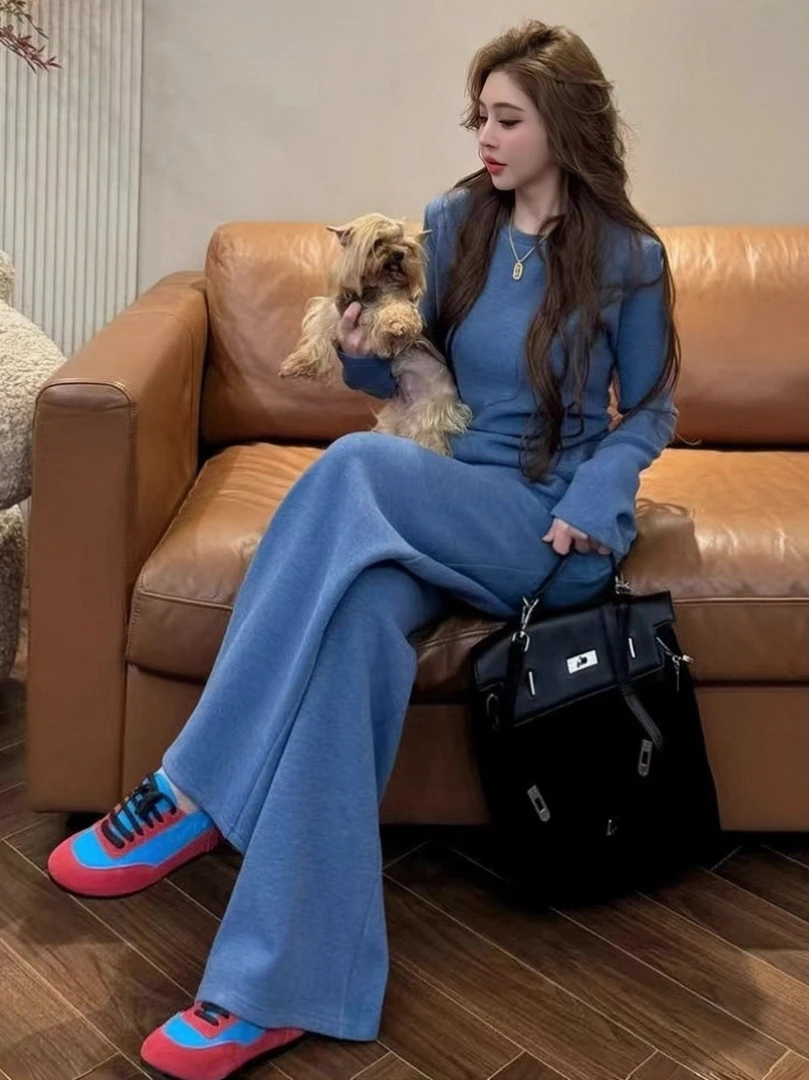 【运费补贴】巨好看韩系潮流套装女秋冬慵懒风宽松卫衣休闲裤两件套