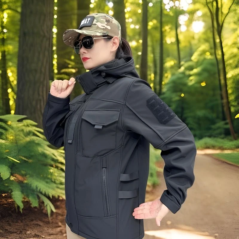 户外战术夹克男防风防水软壳冲锋衣春秋款抓绒保暖外套-战魂夹克A