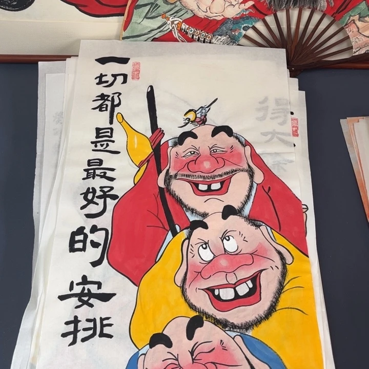 国画纯手绘禅意图作品
